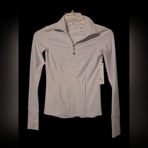 NWT Aqua Athletic Women's Classic White Zip-Up Hoodie Bloomingdale Exclusive XS